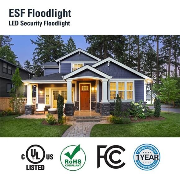 Outdoor LED Flood & Security Light - Motion Activated Dusk to Dawn - Picture 7 of 7